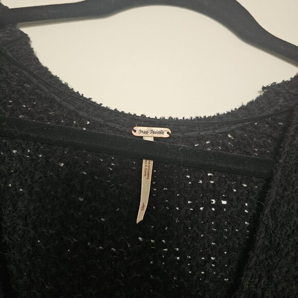 Free People Coco V-Neck Sweater in Black - Picture 8 of 9